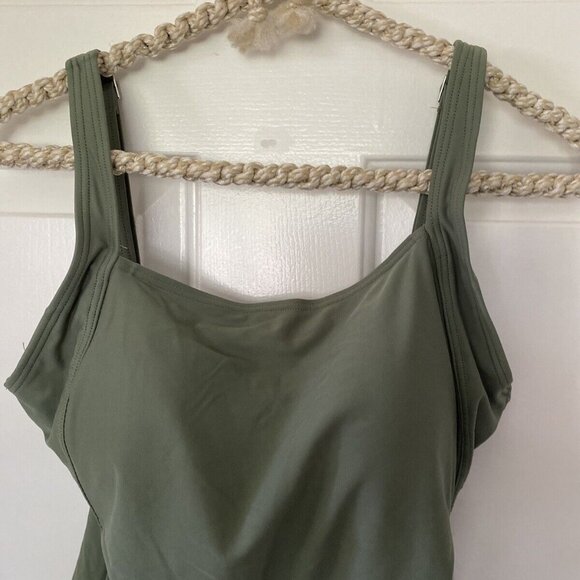 Upopby Womens Padded One Piece Tummy Control Swimsuit Olive Green Size 12 NWT - Picture 12 of 16